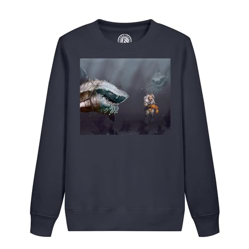 Sweatshirt enfant requins géant effrayant idéal pour l'école et les sorties