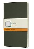 Las últimas 16 páginas son separables y hay una solapa para guardar las notas tomadas en hojas separadas; cada uno de los 3 cuadernos presenta la historia de Moleskine