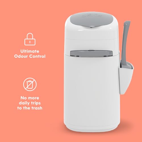 Litter Genie Peau de style - Chat Litter Système d'élimination des déchets avec sac de recharge de la queue carrée - Compatible avec Standard et Jumbo Litter Genie Recharge