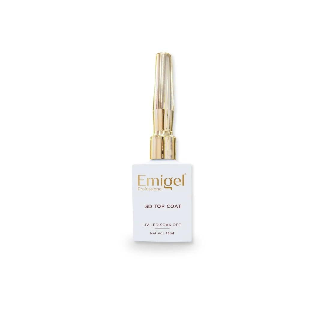 Emigel Professional UV 3D Top Coat Gel Nail Polish | Transparent Nail Gel Polish with Smooth Finish | Clear Nail Polish Base Coat | Long Lasting Nail Protector 15ml-picture-20