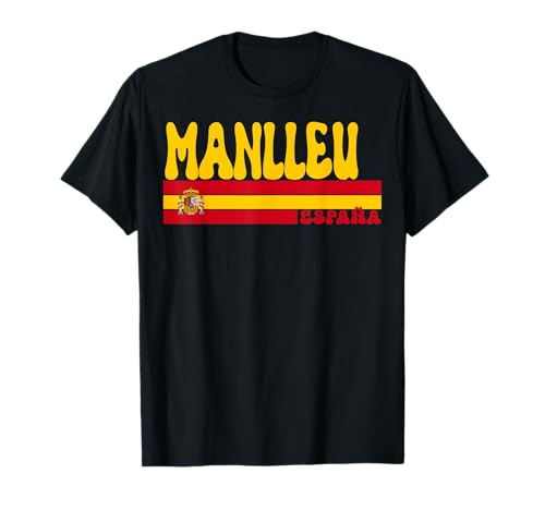 Retro MANLLEU Ciudad España Vintage Estética Vacaciones de Verano Camiseta