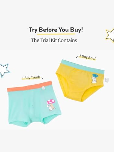 Image of superbottoms Briefs for Boys |Supersoft Underwear for Boys | 3X Softer Underwear | Premium Briefs | Super Stretchy, Breathable, Gentle Elastics, No Scratchy Tags, AZO-Free Dyes| 3 Free Funky Tattoos