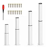 NCRGB 4 Stück Möbelfüße Metall Weiß 40-70cm,Verstellbare Möbelfüsse,Einstellbare Höhe,Belastbar bis 800 KG,Möbelbeine für Fernsehschrank Sofa Lehrstuhl