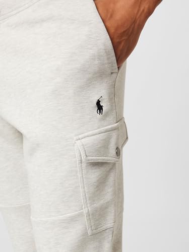 POLO RALPH LAUREN Mens Double Knit Cargo Jogger Pants (Grey HTR,L), Large4