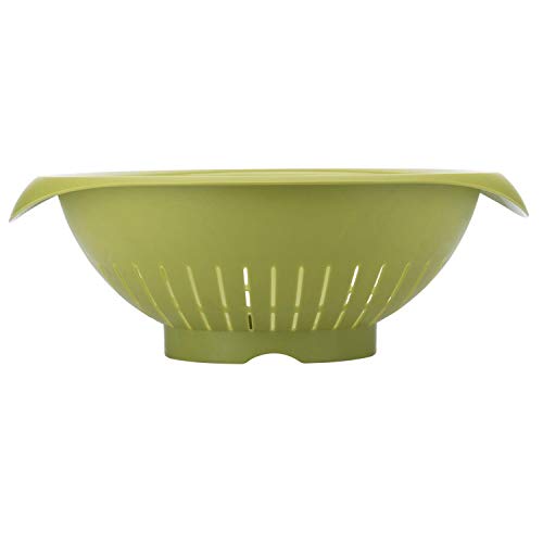 Westmark Scolapasta/Colabrodo, Con manici incassasti, Diametro interno: 25 cm, Plastica, Senza BPA, Colore: Verde, 2424227A