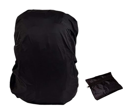 Waterproof Rain Dust Cover 30L to 50L Laptop Hiking Sports Bag Backpack Cover Luggage Cover (Standard,Black)-image-42