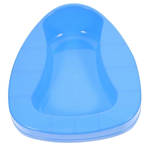 SAFIGLE Bassin De Lit Pour Personnes Âgées En Plastique Épais Bleu, Cuvette Portable Polyvalente, Adapté Aux Patients Alités à Domicile Établissement, Assistance Hygiénique Pour Hommes Et Femmes