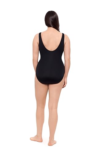 Women's Pleated Surplice One Piece Swimsuit3