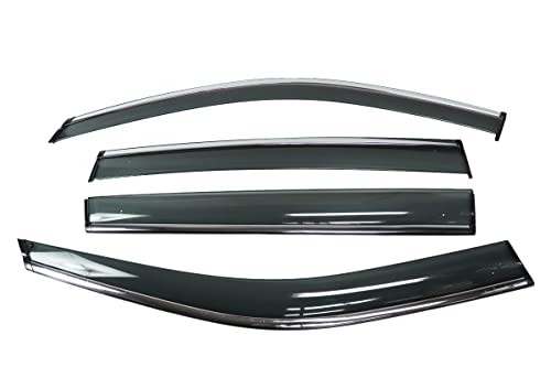 DressCarParts ドアバイザー サイドバイザー 取付金具 メッキモール 付 適合車種 Jeep ジープ コンパス M624 MP 系