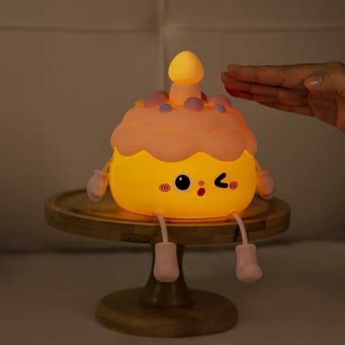 Lámpara de Mesa de Noche de Silicona con Diseño de Pastel miniatura 3