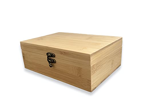 Wooden Storage Box With Lid, Wood Tea Box Organiser With Compartments - Image 3