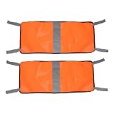 Lxmxgk Blaze Orange Safety Panel, Blaze Orange Mesh Safety Panel with Reflective Strips, Lightweight High Visibility Hunting and Outdoors Safety Panel for Backpacks, Tents, Blinds, and Gear (2)