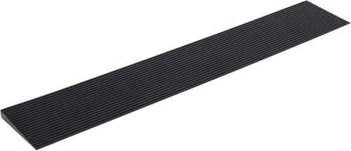 Rampa per soglia da 2,5 cm, larghezza 90 cm, in gomma antiscivolo, ingresso porta, vialetto, bagno, piedistalli rialzati per sedie a rotelle, scooter, deambulatori e sedie (2,5cm salita)