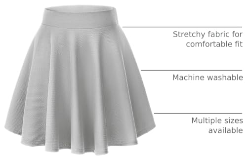 Image of Urban CoCo Women's Basic Versatile Stretchy Flared Casual Mini Skater Skirt