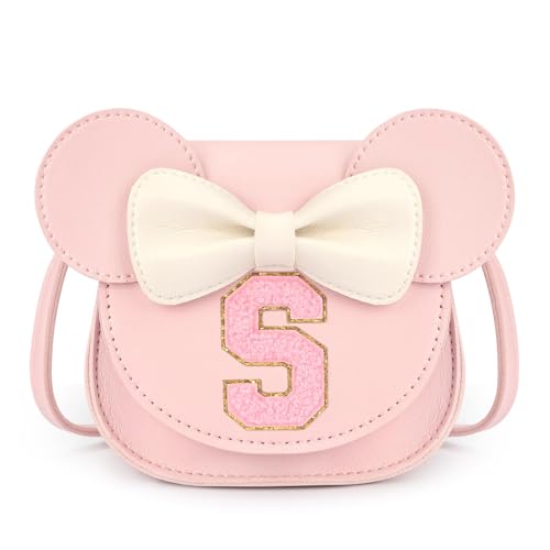 Image of mibasies Toddler Purse Girl Gifts: Girls Birthday Gifts for 3-8 - Toys for Ages 2-4 Purse, Pink, Letter S