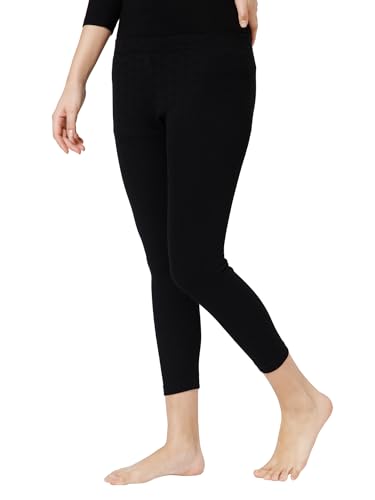 Bodycare Insider Anti-Bacterial Off White Solid Women Thermal Lower Skinny