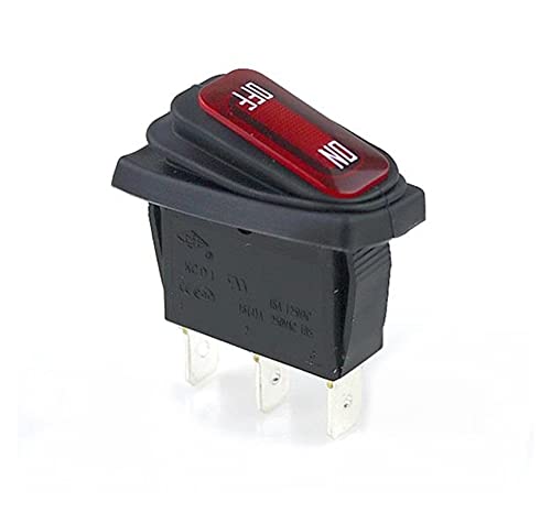 Interrupteur KCD3 16A 250V avec protection étanche et voyant lumineux AC