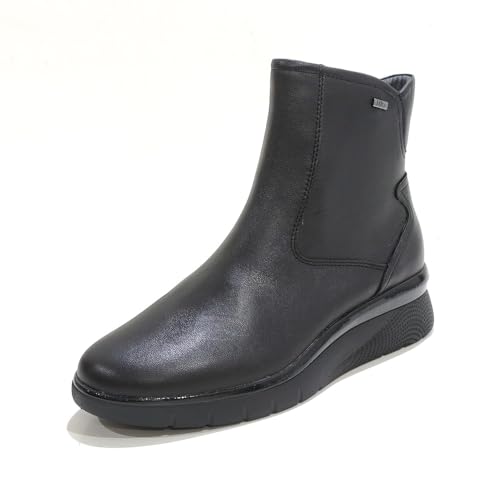 Bottines compensées Stonefly CLERYN HDRY 18 pour femme en cuir noir confort