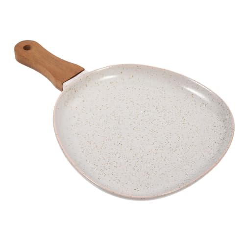 WEKADRIN Plato Con Asa Bandeja De Plato De Joyería Crepera De Induccion Platos De Pasta Tapa Bol Aire Cena Junta Cacerola Bandeja Para Empanar Sartenes Portavelas Decoración Cerámica Grey