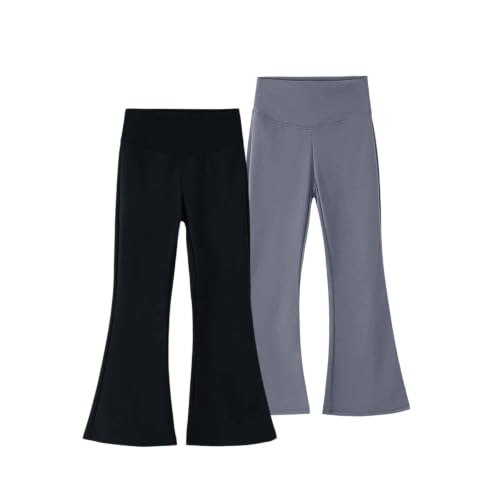 Girls Leggings 2 Pack High Waisted Flare Yoga Pants Teen Fashion Outfits - image 6