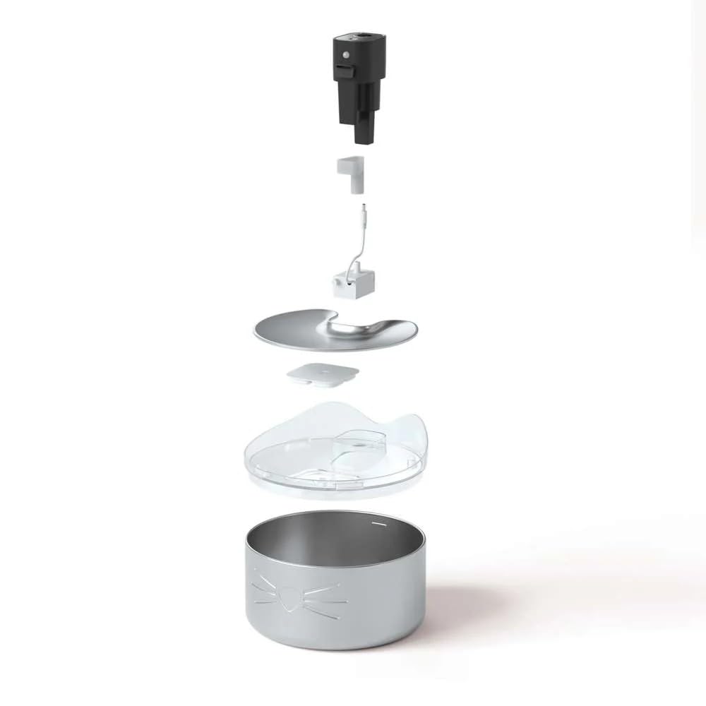 Fuente Sin Cables Catit PIXI de Acero Inoxidable UVC, 5 l