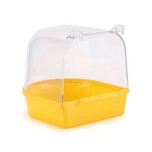 ISTOVO オウム 吊り下げ浴槽 ペット 鳥 バスボックス オウム ウォーター シャワー ボウル バード ケージ C 1 個