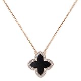 AMIREUX Clover Necklace for Women Cubic Zirconia Pendant Necklaces Dainty Gold Necklace Gift for Women Necklace Jewelry