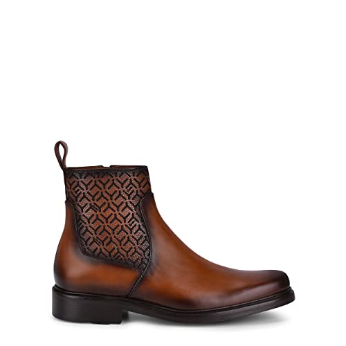 FRANCO CUADRA Men's Dress Booties in Genuine Leather Brown