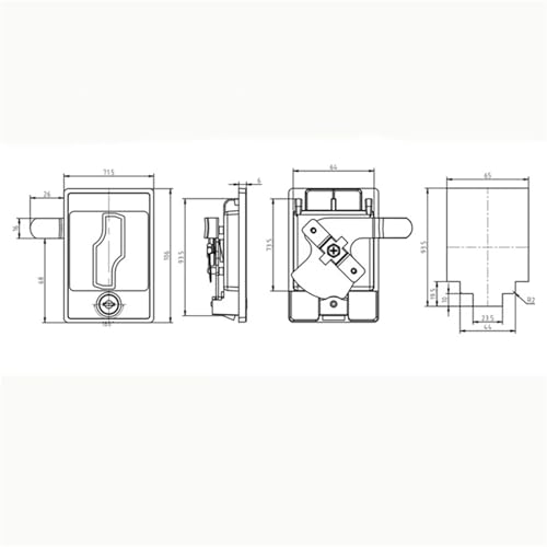 Serrure à clé Rarelock MS351 G1 pour armoire et casier de bureau - 6