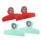 Ipetboom 4 piezas Clips para Bolsas de Alimentos con Fuerte Sujeción Multiusos para Sellado de Snacks y Bolsas de Té Material Resistente Fácil Uso para Cocina y Almacenamiento