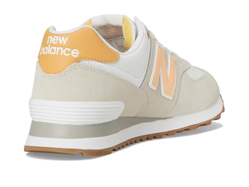 New Balance Women's 574 V2 Spring Sneaker, Timberwolf/Alpha Orange, 8 M
