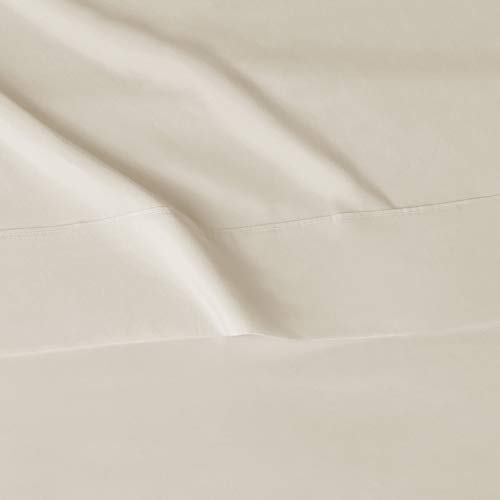 Image of Amazon Basics Lightweight Super Soft Easy Care Wrinkle Free Breathable Brushed Microfiber 3-Piece Bed Sheet Set with 14-Inch Deep Pockets, Twin, Beige, Solid