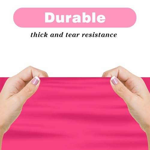 Image of Kopokita 6 Pack Hot Pink Plastic Tablecloths Disposable 54 x 108 Inch
