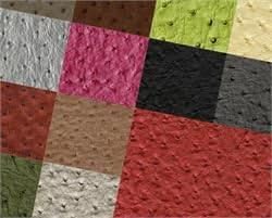 Vinyl Ostrich EMU ICE Fake Leather Upholstery Fabric BTY