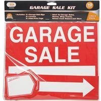 Garage Sale Signs an Tags 2 Signs, 2 Arrows, 6 Sale Price Tags for Yard Sale