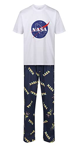 Pyjama à manches courtes pour homme, Nasa Blanc/bleu marine, L Cover