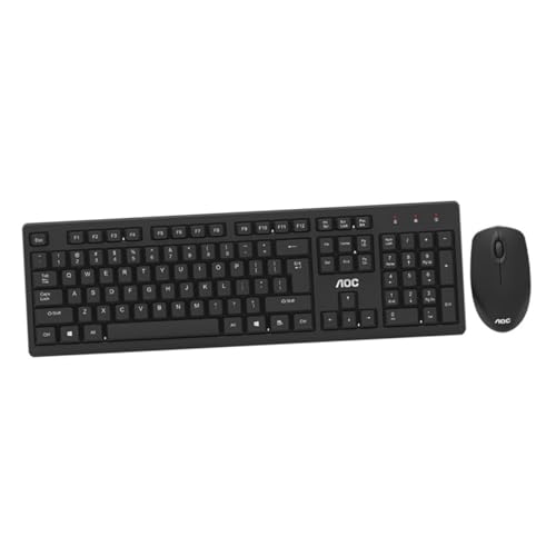 OSALADI Teclado y Ratón Inalámbricos USB Silenciosos Teclado Impermeable para Ordenador y Tablet Set De Teclado y Ratón Sin Batería