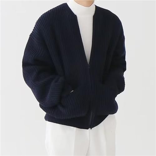 Womens Sweaters,Men's Full Zipper Cardigan Sweater Solid Color Knitted Sweaters Knitted Men Casual Sweater Cardigan4