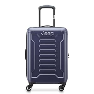 Jeep JH004C Hardside Expandable Luggage with Spinner Wheels, Peacoat Navy, Carry-On 20 Inch