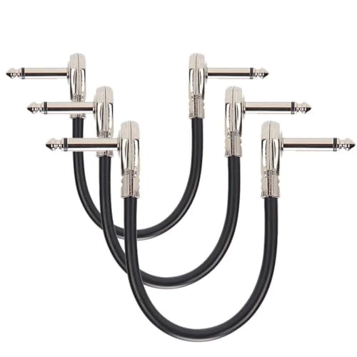 Cable de audio para guitarra con parche plano de 1/4 para ordenar tu pedalera en ensayos