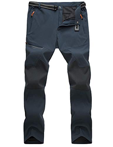 MAGCOMSEN Mens Pants Hiking Pants for Men Work Pants Waterproof Pants Quick Dry Pants Softshell Pants Summer Pants Lightweight Pants Camping Pants Dark Grey