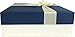 Cypress Lane Square Rigid Gift Box with Ribbon, 11 inches, a Nested Set of 3 (Blue/White)