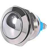 12V 19mm Car Horn Button Switch, Momentary Push Button Switch Waterproof