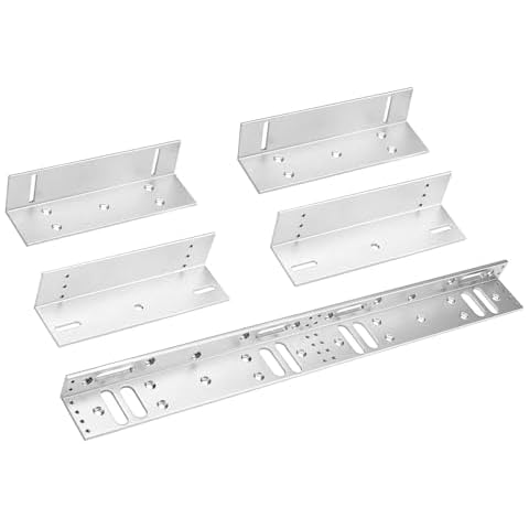 Z and L Bracket for Dual Door Magnetic Lock 600lbs Holding Force Electromagnetic Lock Double Door Access Control System Cover