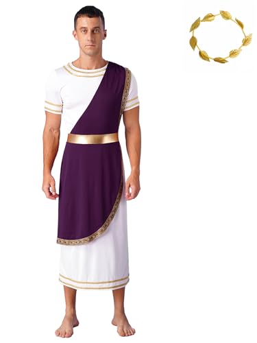 Costume dieu grec homme pour briller lors d'une fête romaine ou soirée Halloween