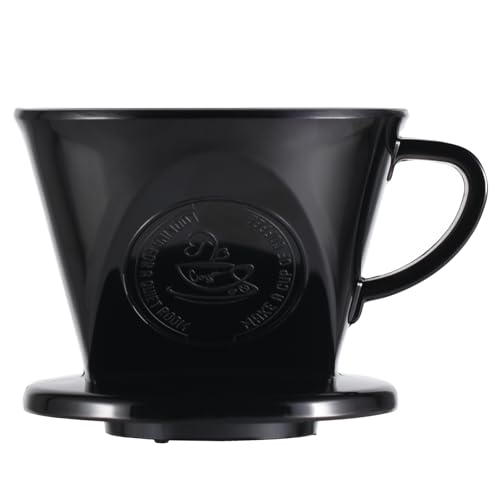 JynJyn Cafeteira de melamina com 3 orifícios de gotejamento, gotejador de café para acampamento, cas