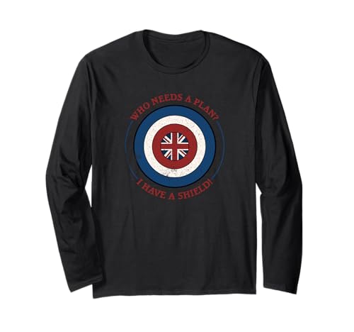 T-shirt Captain Carter manches longues en coton confortable avec motif graphique Marvel haute densité