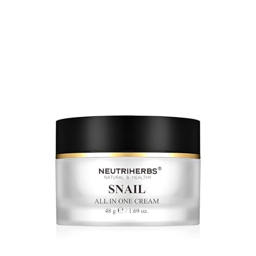 Crema Anti-Edad con Mucina de Caracol - 48G, Crema Facial Todo-en-Uno Unisex, Reparadora Antioxidante con Centella Asiática y Glutatión