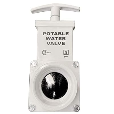 Valterra T1001APW Fresh Water Gate Valve, Drain Valve 1-12 Valve Spigot x Slip, White