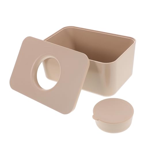 OUNONA Seal Design Wet Tissue and Home Use Silicone Lid Large Capacity Tissue Box Holder Napkin Organizer